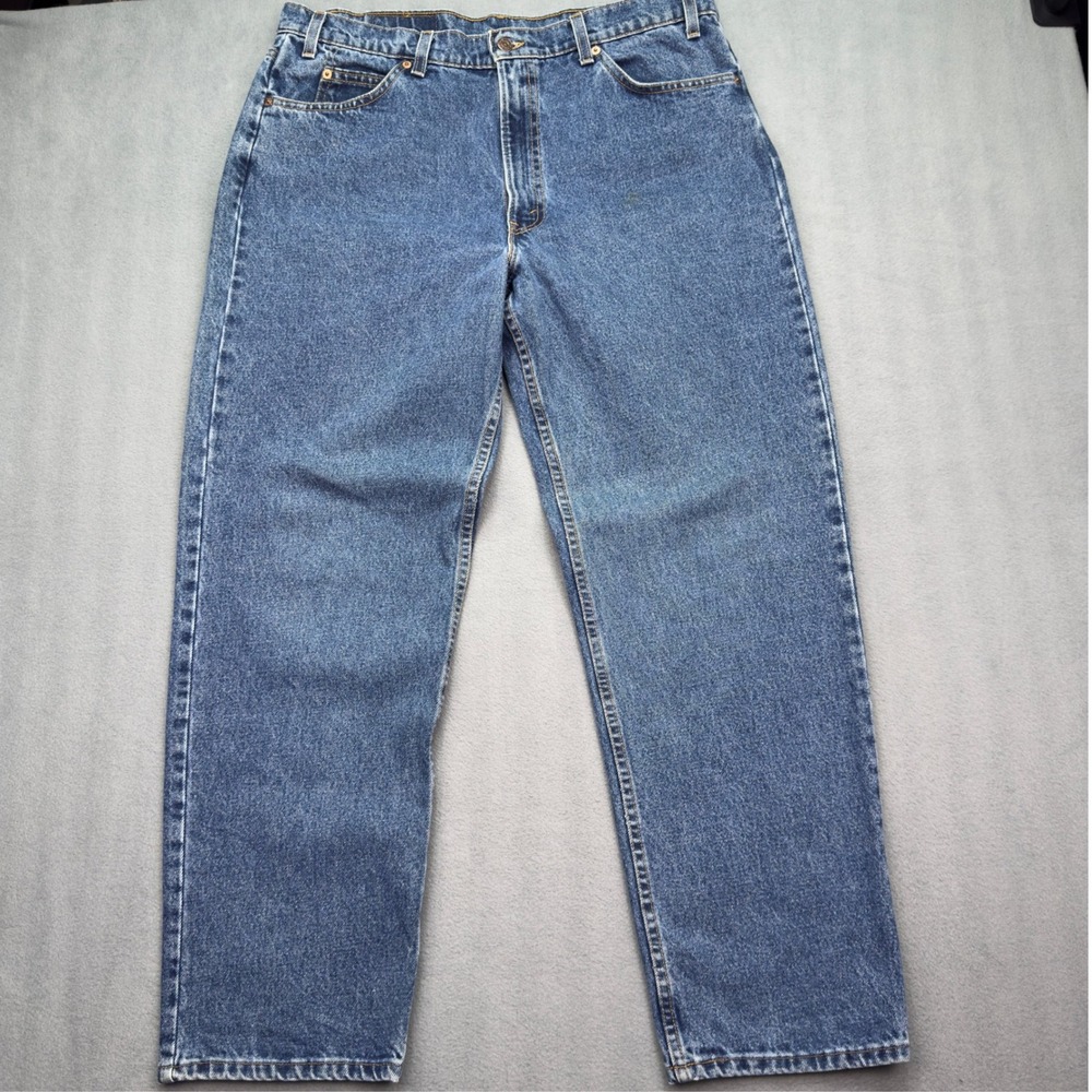 Levi 550 Relaxed Fit 38x30 Blue Orange Tab Jeans Made in USA 40550-0310